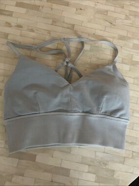 ALO yoga Light Gray Strappy Bralette
